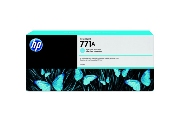 HP 771A (B6Y20A) Light Cyan Ink Cartridge, 775ml for Z6200, Z6600, Z6800​